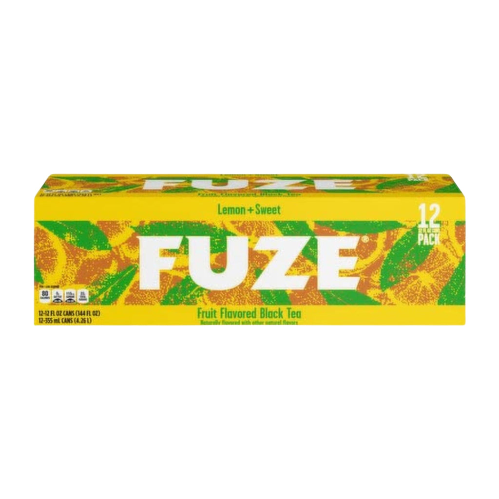 FUZE Lemon Iced Tea Fridge Pack Cans, 12 Fl Oz (Pack of 12)
