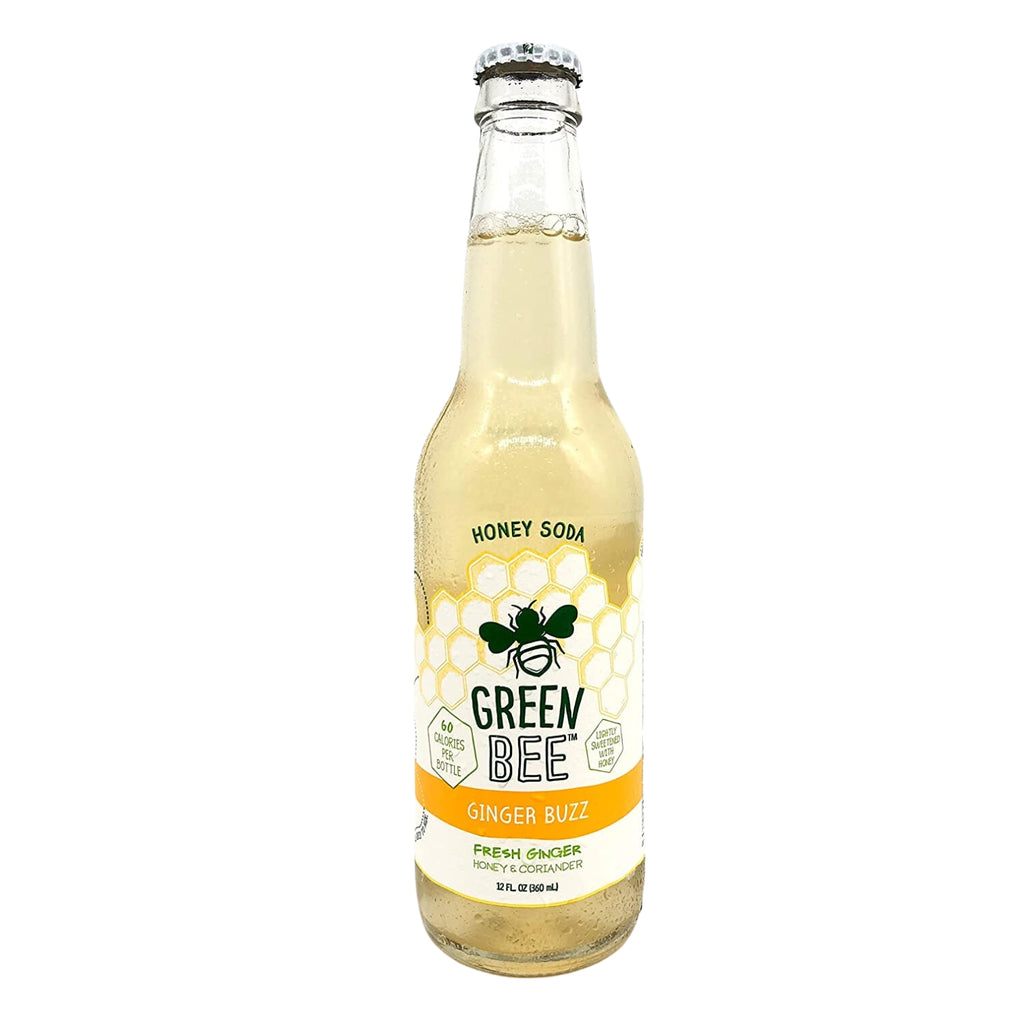 Green Bee Honey Soda 12 Pack Made From Real Honey (Ginger Buzz)