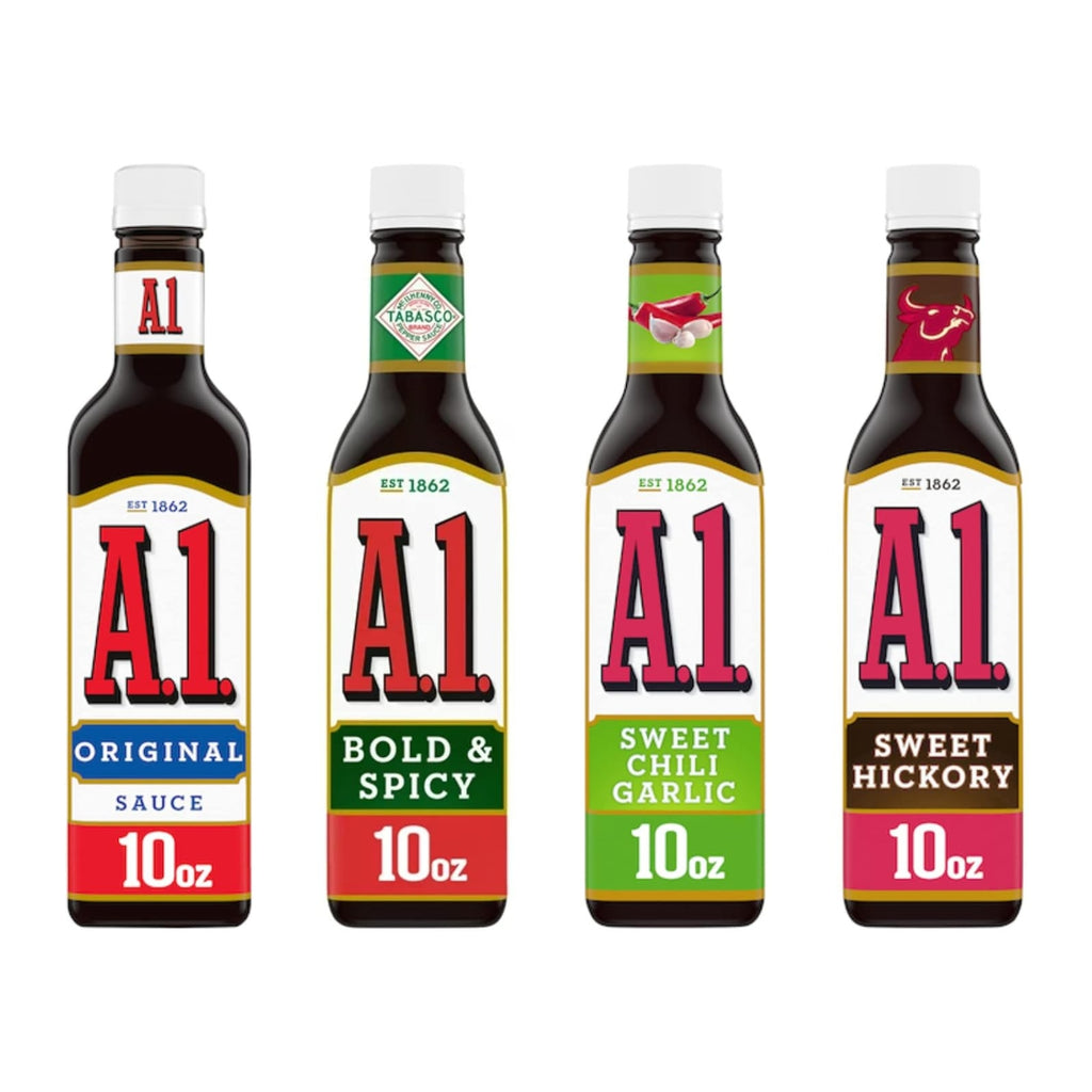 A. 1. Steak Sauce Variety Pack of 4 Flavors - 10 oz bottles