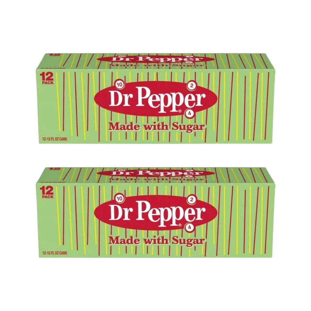 Dr. Pepper Made With Real Sugar - 24 Pack 12oz Cans