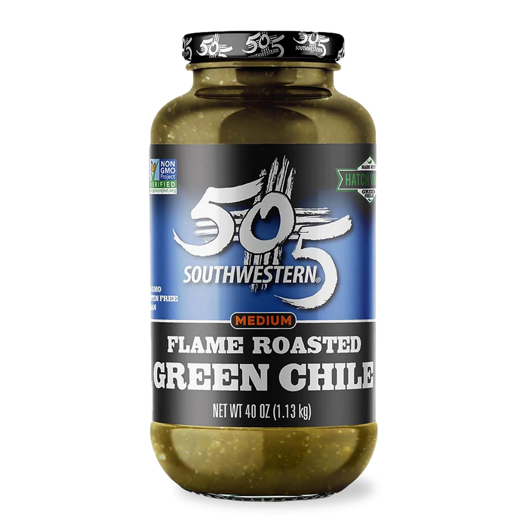 505 Southwestern Medium Flame Roasted Green Chile - 40 oz