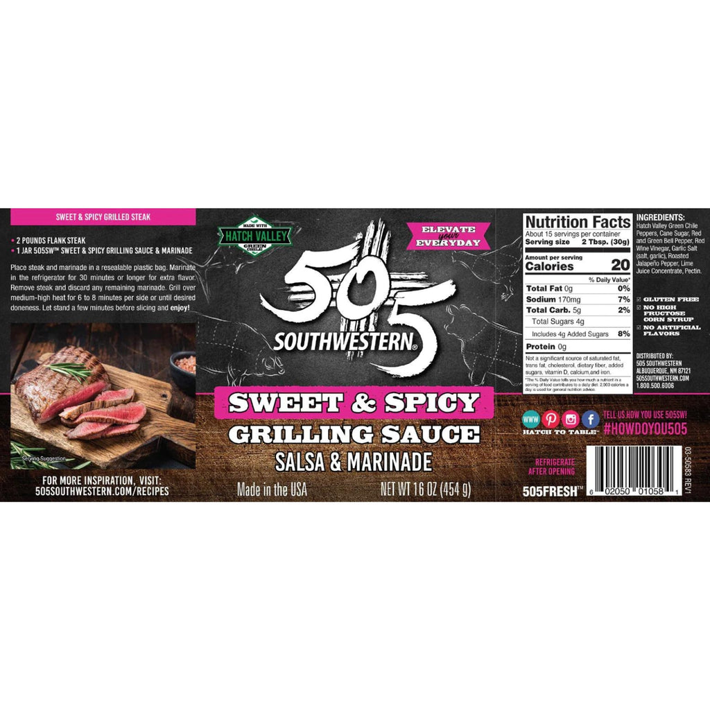 505 Southwestern Sweet & Spicy Grilling Sauce, Salsa & Marinade - 16 oz