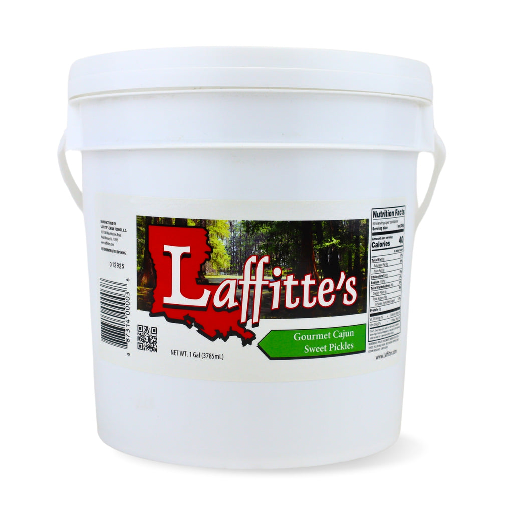Laffitte's Gourmet Cajun Sweet Pickles - 1 Gallon Bucket
