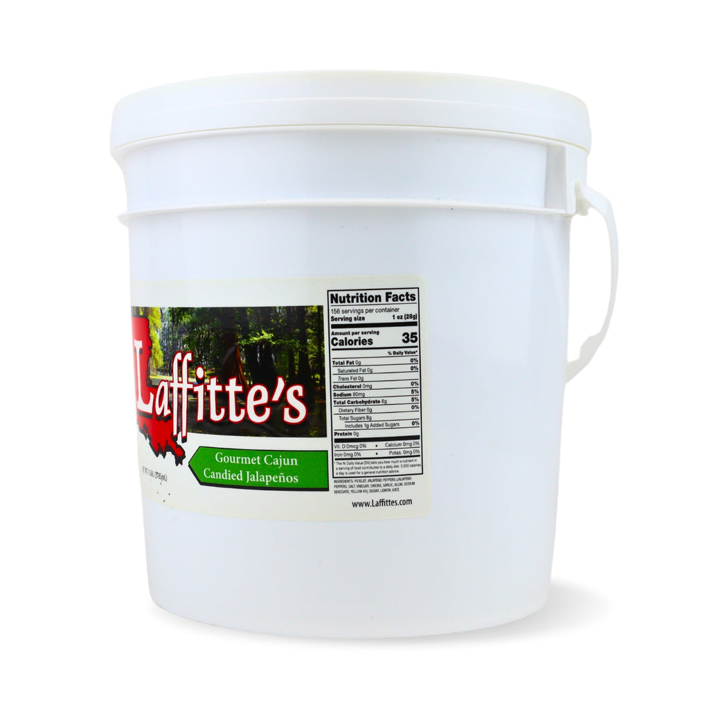 Laffitte's Gourmet Cajun Candied Jalapenos - 1 Gallon Bucket