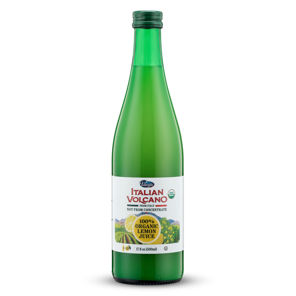 Italian Volcano Organic Lemon Juice, 500ml (Pack of 2)