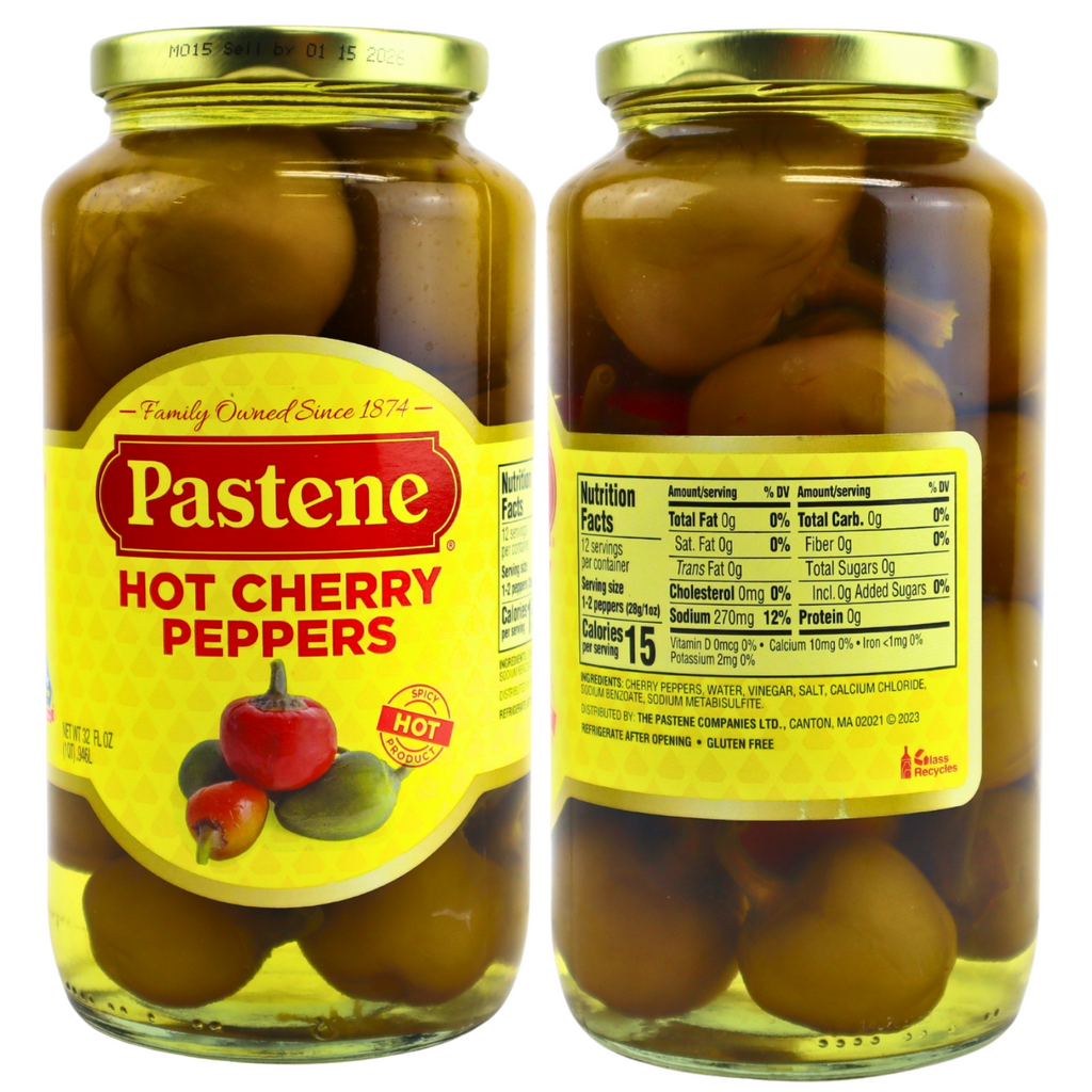 Pastene Hot Cherry Peppers (1 Pack)