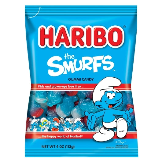 Haribo Confectionery Smurfs Gummi Candy, 4 Ounces