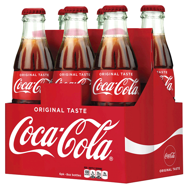 Coca-Cola Classic 8oz Glass Bottles 4-6 Packs (24 Bottles) Coke