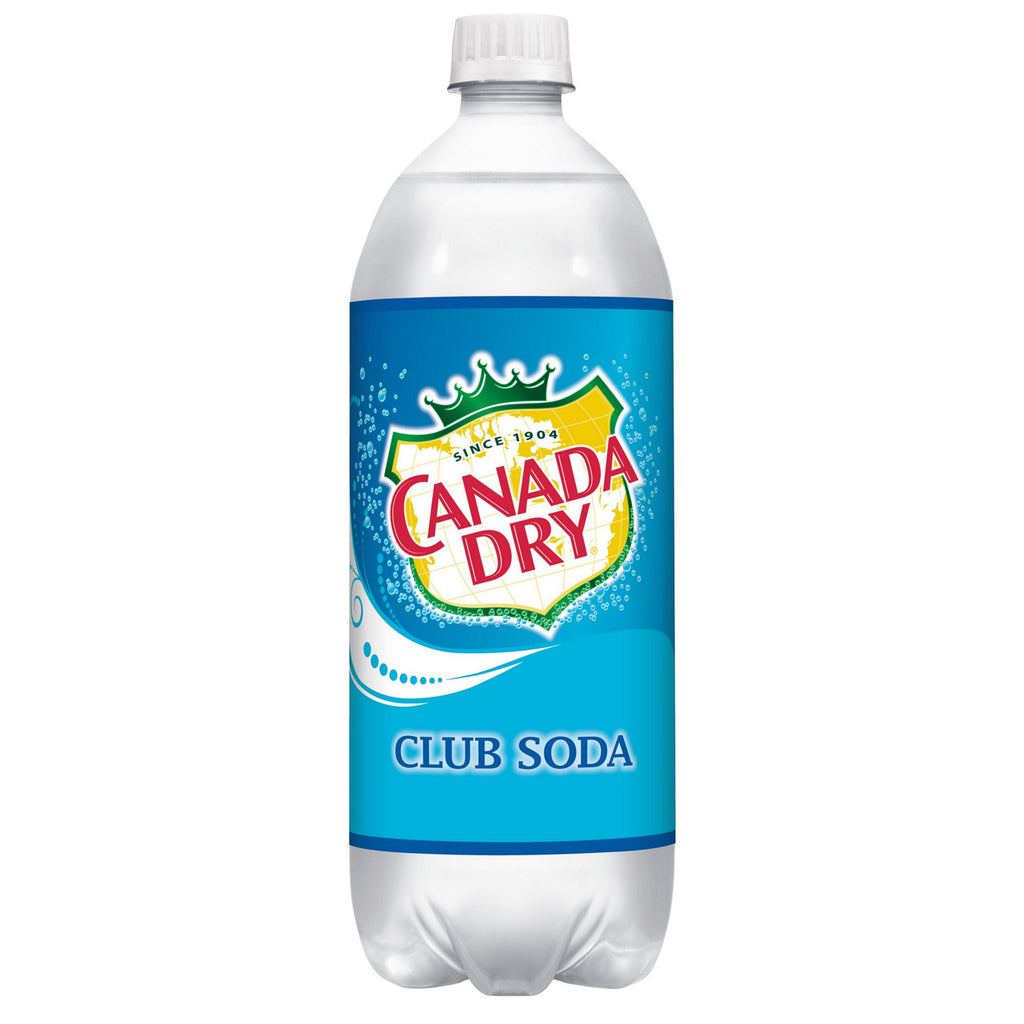 Canada Dry 1L Club Soda Case of 15 Bottles