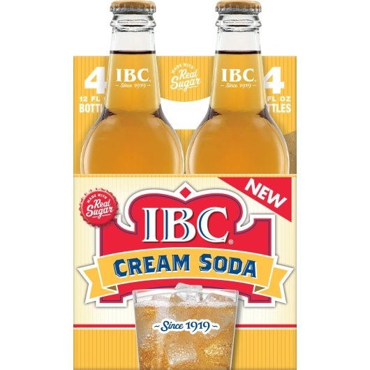 IBC Cream Soda With Sugar Glass Bottle - 12 Pack