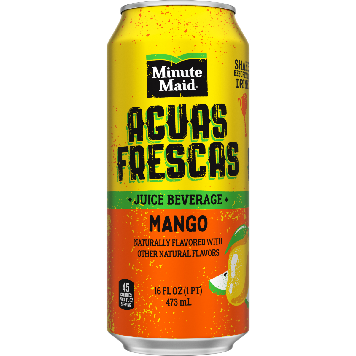 Minute Maid Aguas Frescas Mango, 16oz. Cans, 24 Pack