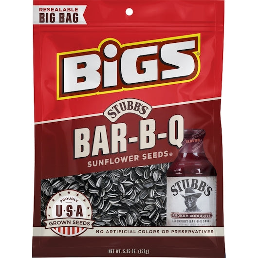 Bigs Stubb's Bar-B-Q Sunflower Seeds, 5.35 Ounces
