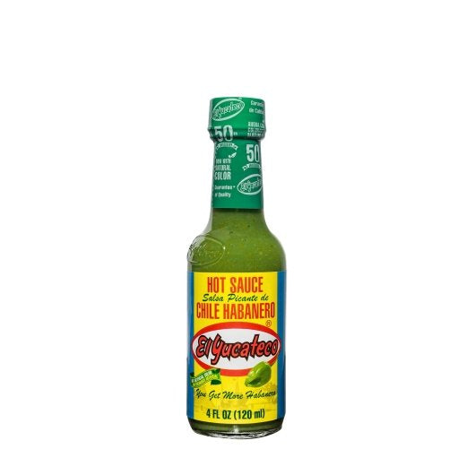 El Yucateco Green Chile Habanero Hot Sauce Bottle, 4 Fluid Ounce