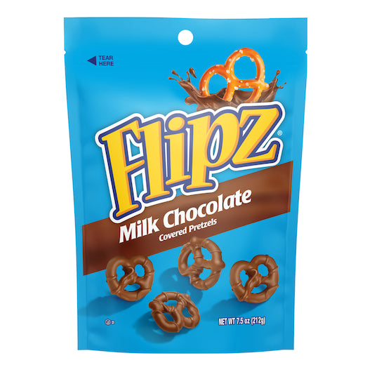 Flipz Pretzels Chocolate Covered Stand Up Pouch, 7.5 Ounces