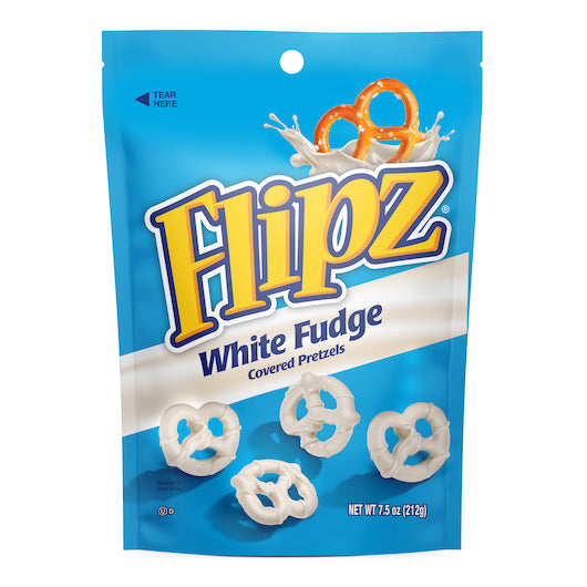Flipz Pretzels Chocolate Covered White Fudge Stand Up Pouch, 7.5 Ounces