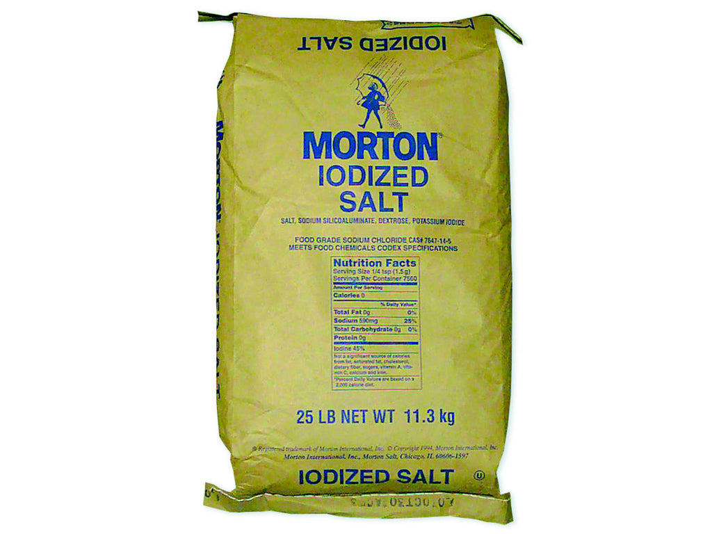Morton Iodized Table Salt 25lb