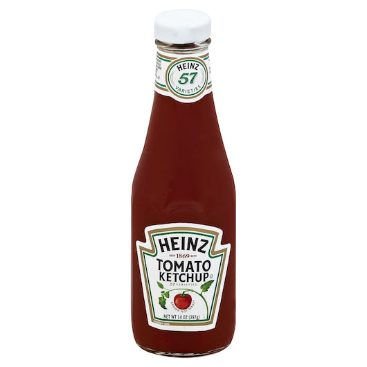 Heinz Glass Ketchup Bottle, 14 Ounce