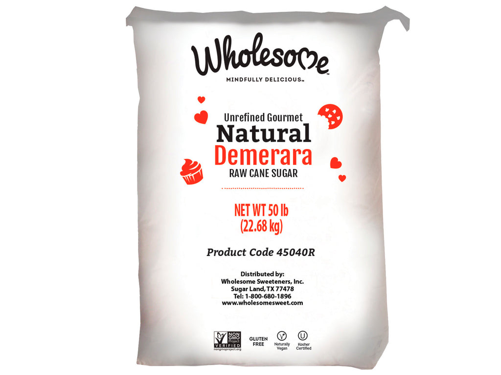 Wholesome Sweeteners Natural Demerara Sugar, 50 lb