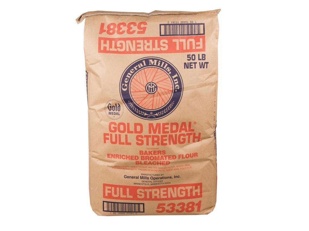 Gold Medal Full Strength Bakers Flour Bleached/Bromated/Enriched/Malted 50 lb