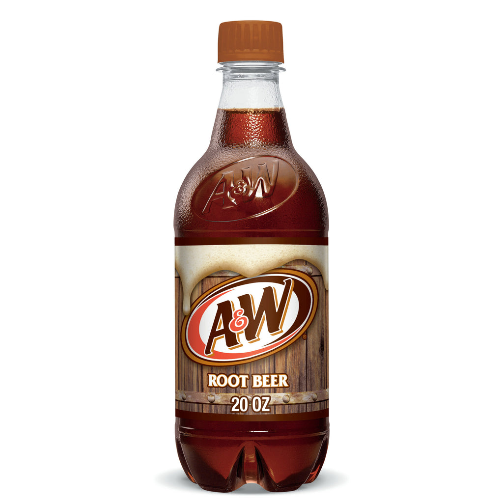 A&W Root Beer 20oz Bottles (24 pack)