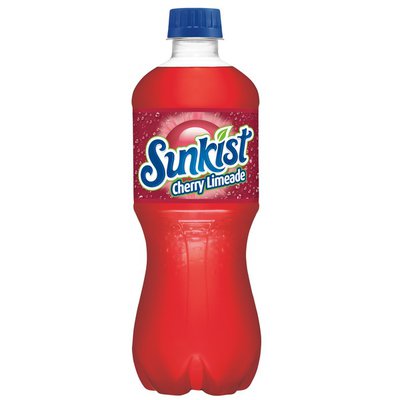 Sunkist Cherry Limeade 20 oz Bottles 24 Pack