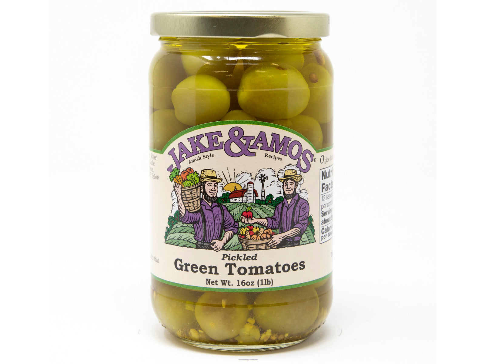 Pickled Jake Jake and Amos Pickled Green Tomatoes 16 oz – Louisiana Pantry