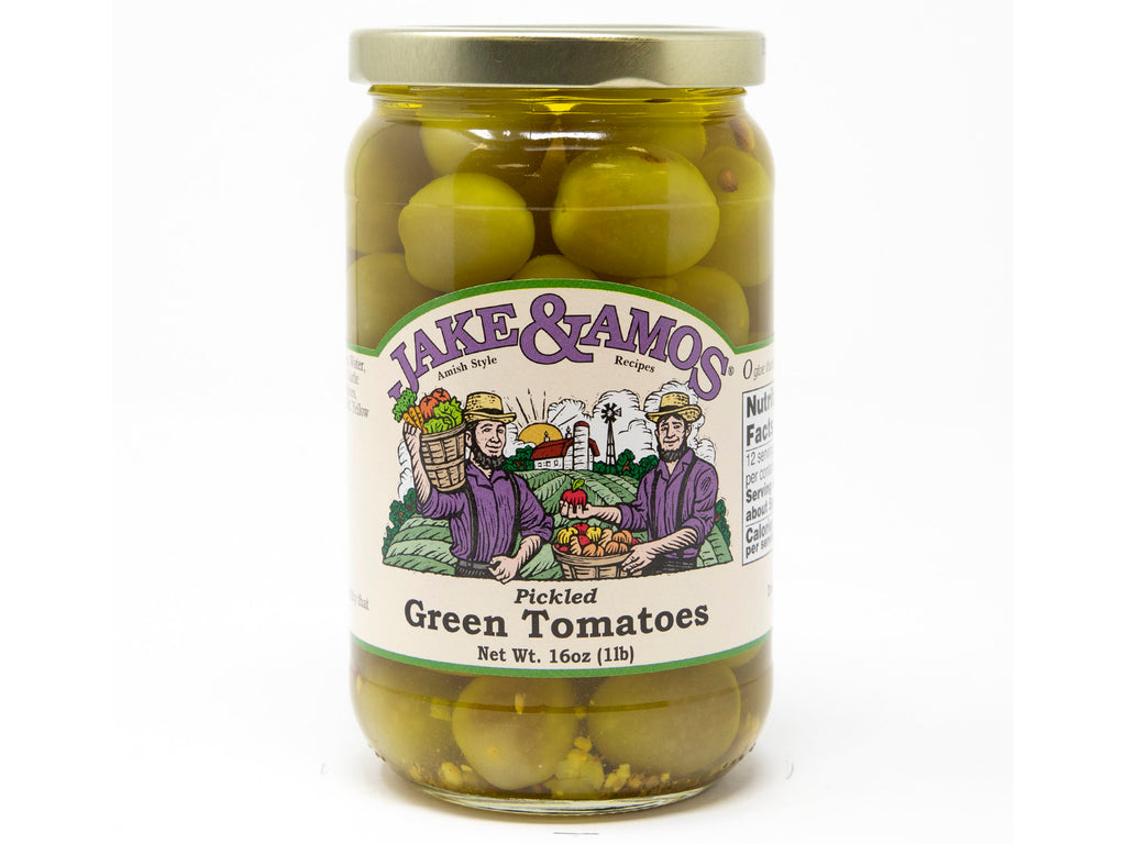 Jake and Amos Pickled Green Tomatoes 16 oz