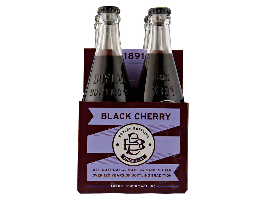 Boylan Cane Sugar Soda, Black Cherry 12oz