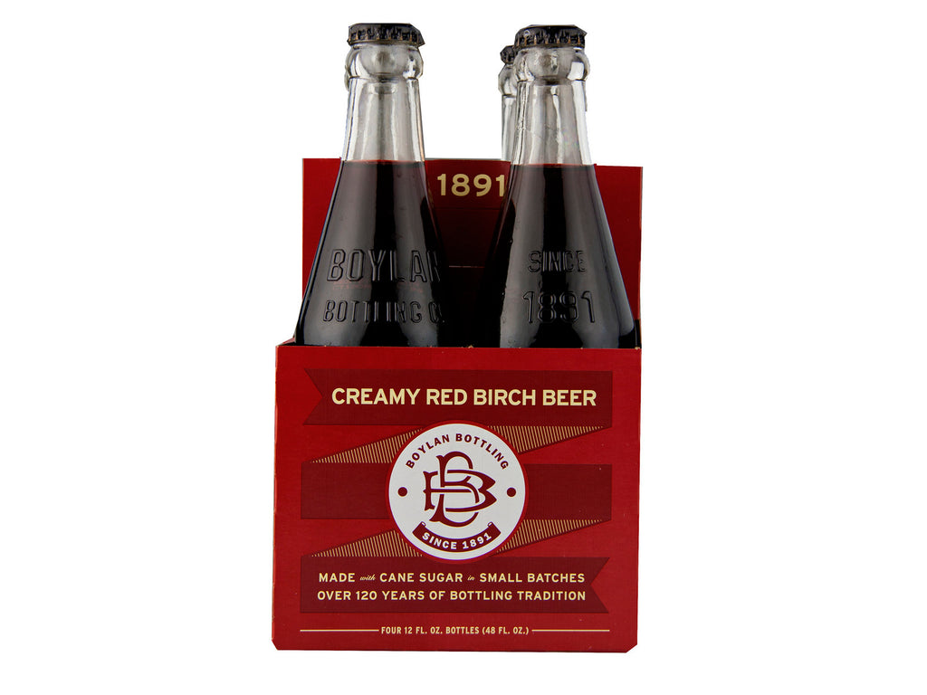 Boylan Cane Sugar Soda, Creamy Red Birch Beer 12 Pack 12oz