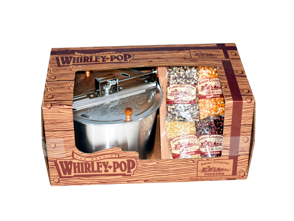 Amish Country Popcorn Popper Gift Set with Variety Pack