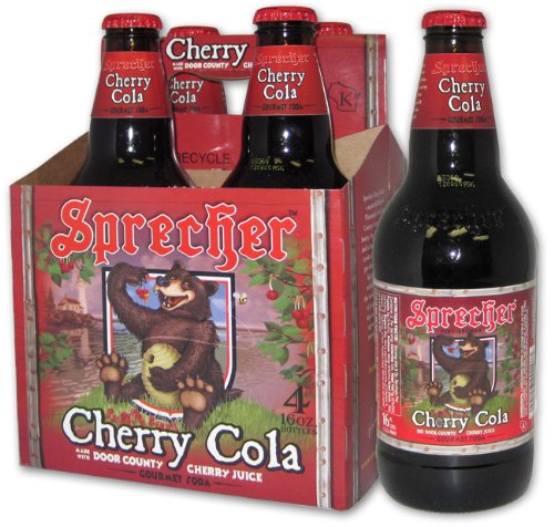 Sprecher 12 Pack Cherry Cola Fire-Brewed Craft Soda 16oz Glass Bottles