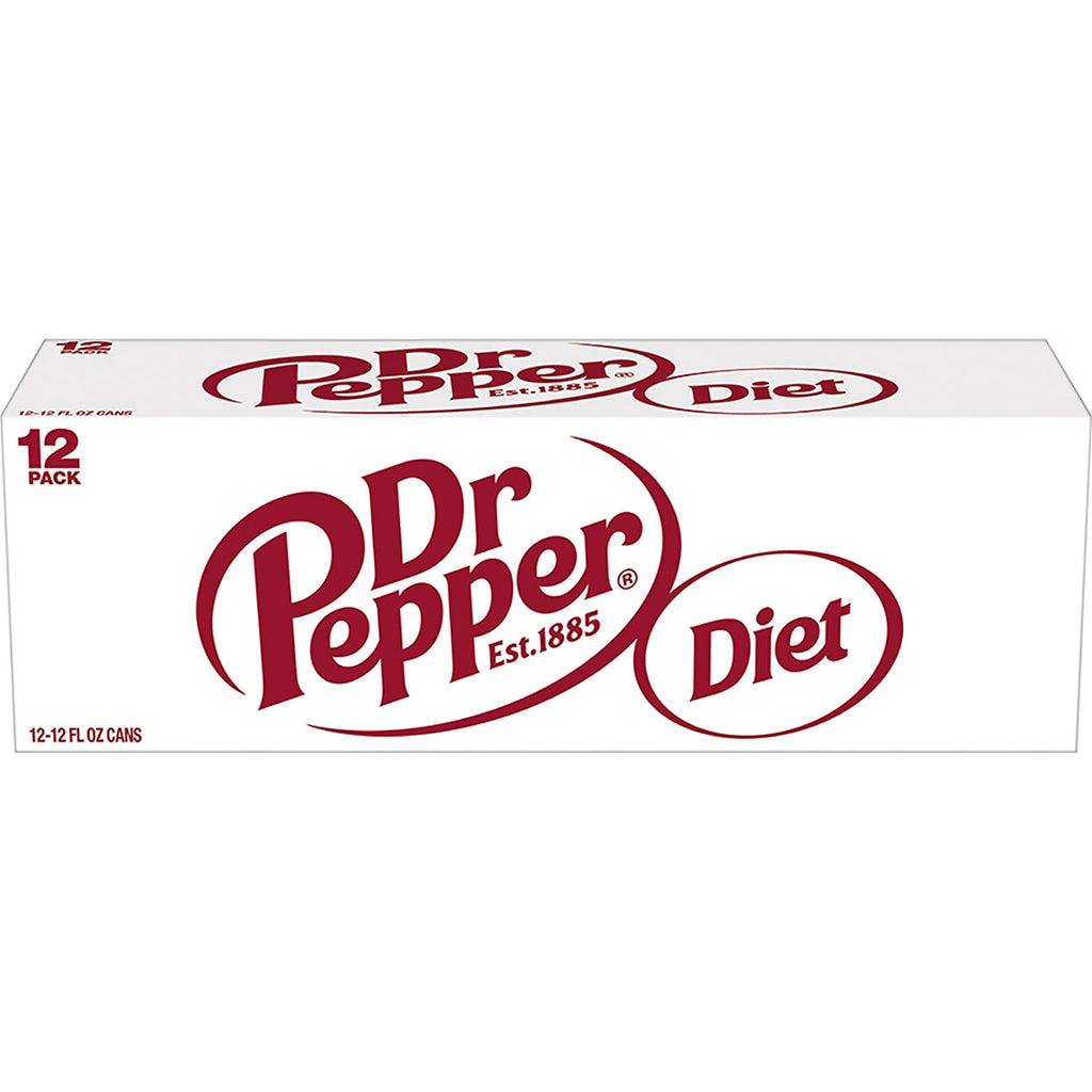 Dr Pepper Diet Soda 24 Pack 12oz Cans