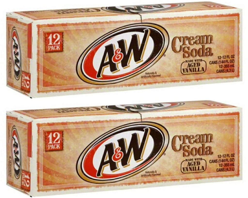 A&W Cream Soda 12 oz - 24 Pack