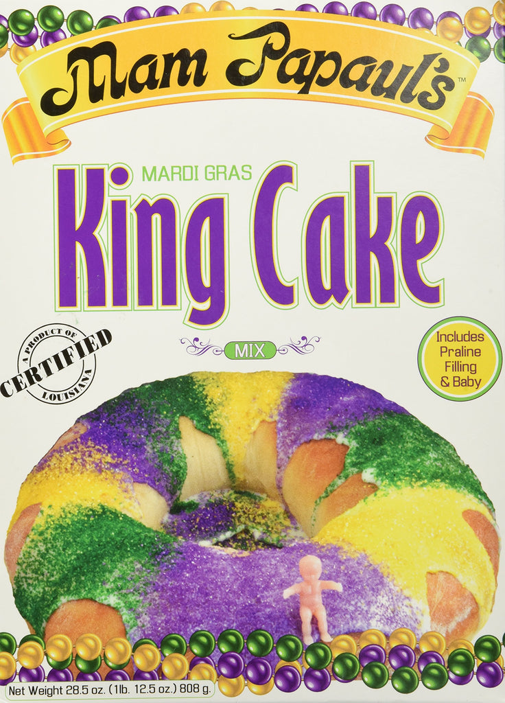 Mam Papaul's Mardi Gras King Cake Kit with Praline Filling