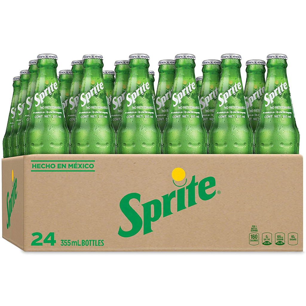 Sprite Mexican Lemon Lime Soda Soft Drinks 355 mL 24 Pack