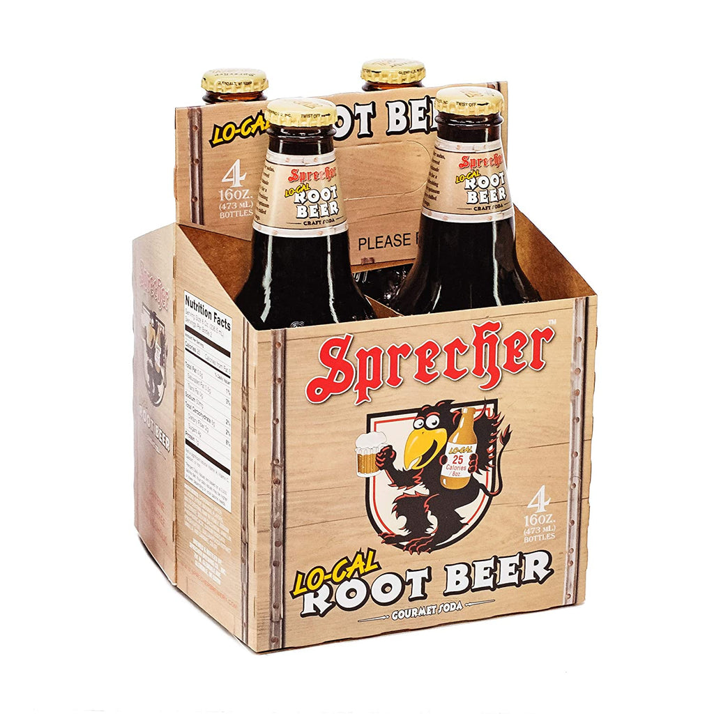 Sprecher 12 Pack Lo-Cal Rootbeer Fire-Brewed Craft Soda Glass Bottle 16oz