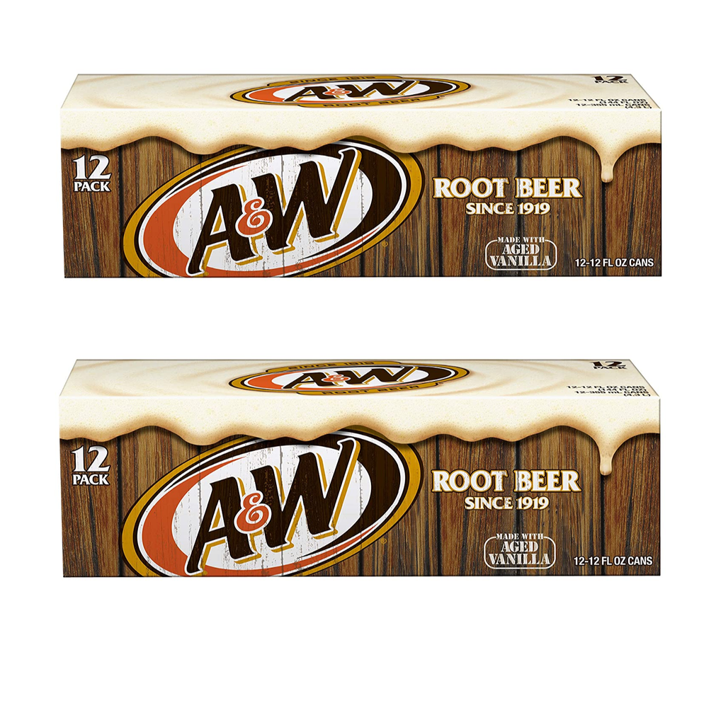A&W Rootbeer Soda 24 Pack 12 oz Cans