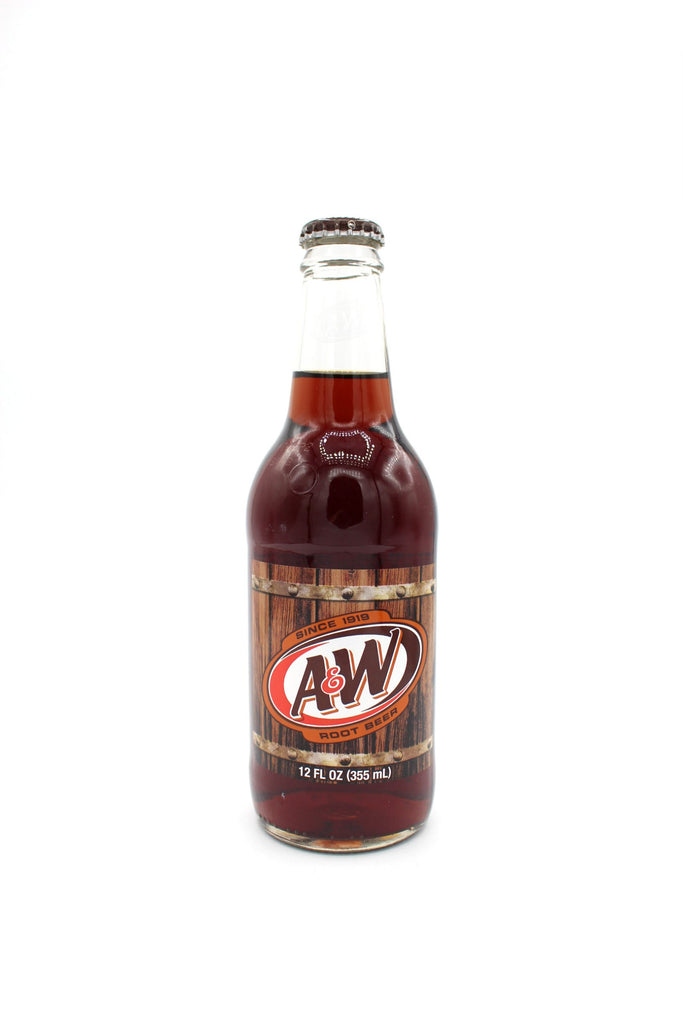 A&W Root Beer Glass Bottle Soda - 12 fl. oz. 12 Pack