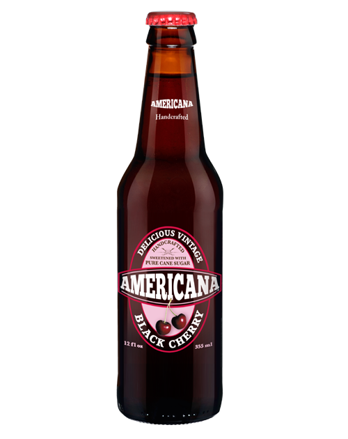 Americana Black Cherry Soda - 12 pack