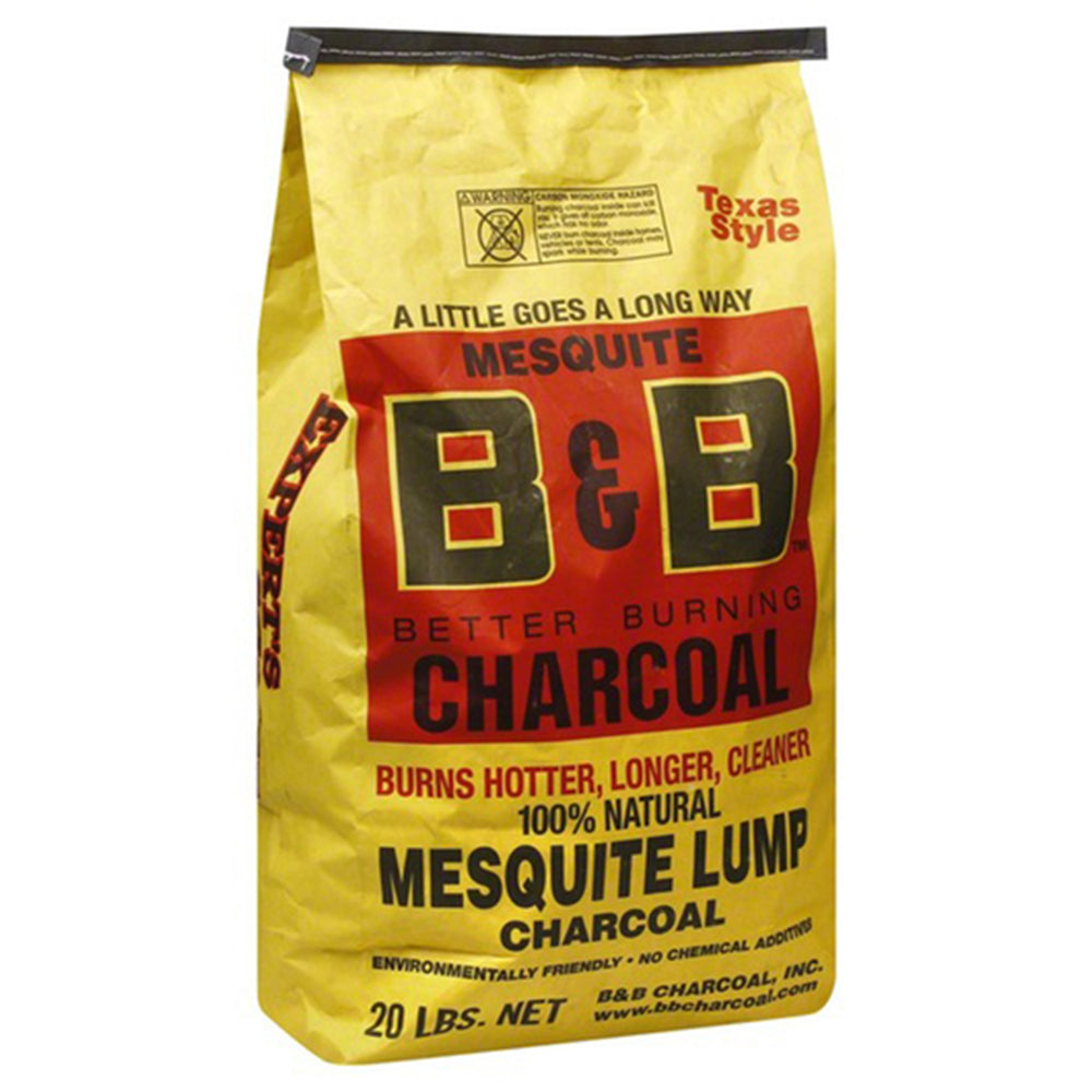 B&B Mesquite Lump Charcoal 20 Lbs