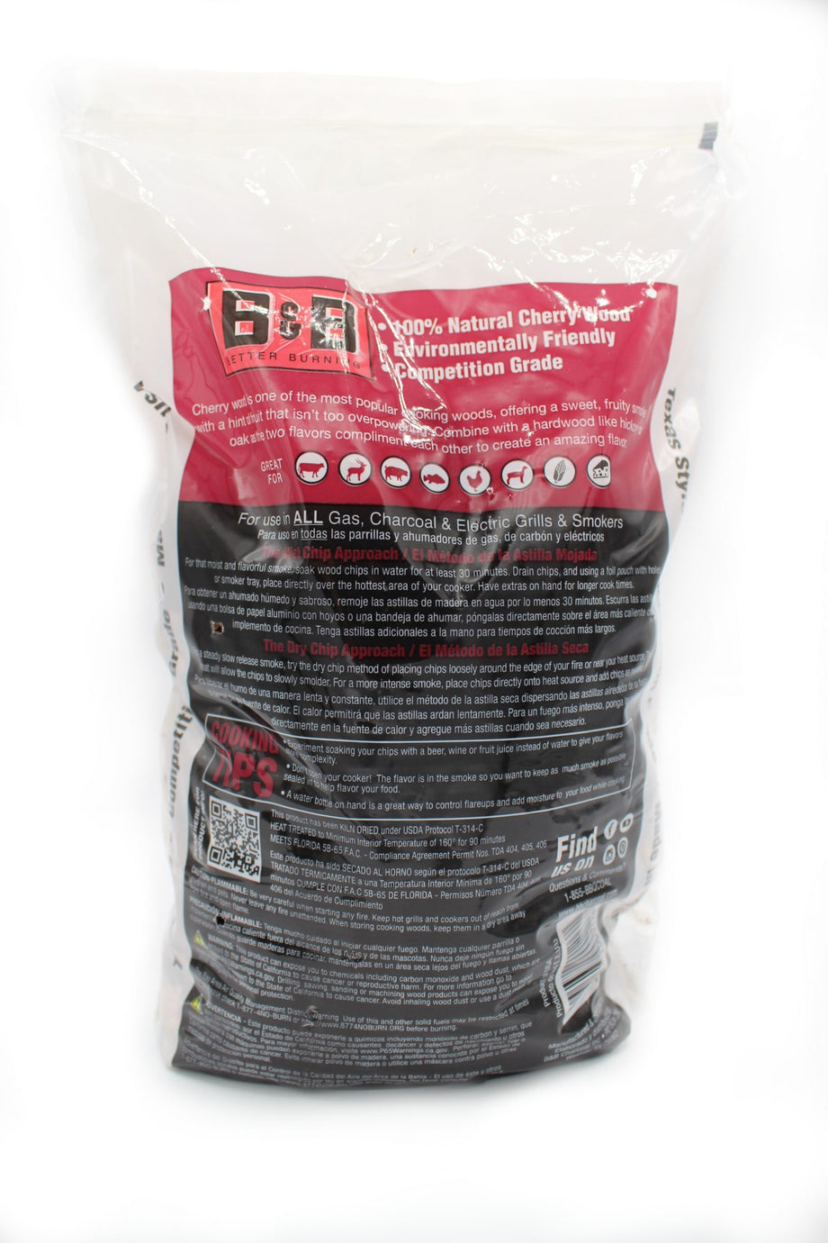 B & B - Cherry Smoking Wood Chips - 180 cu. in. – Louisiana Pantry