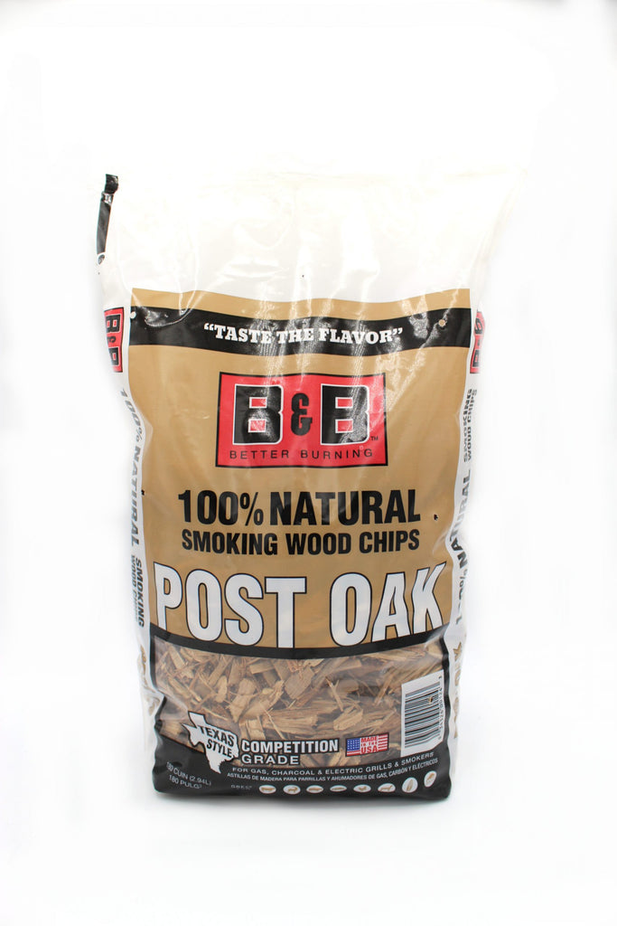 B & B - Post Oak Smoking Wood Chips - 180 cu. in.