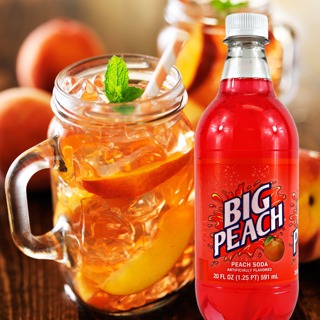 Big Peach Soda 24 Pack 20 oz Bottle