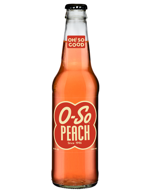 O-So Peach Soda - 12 Pack