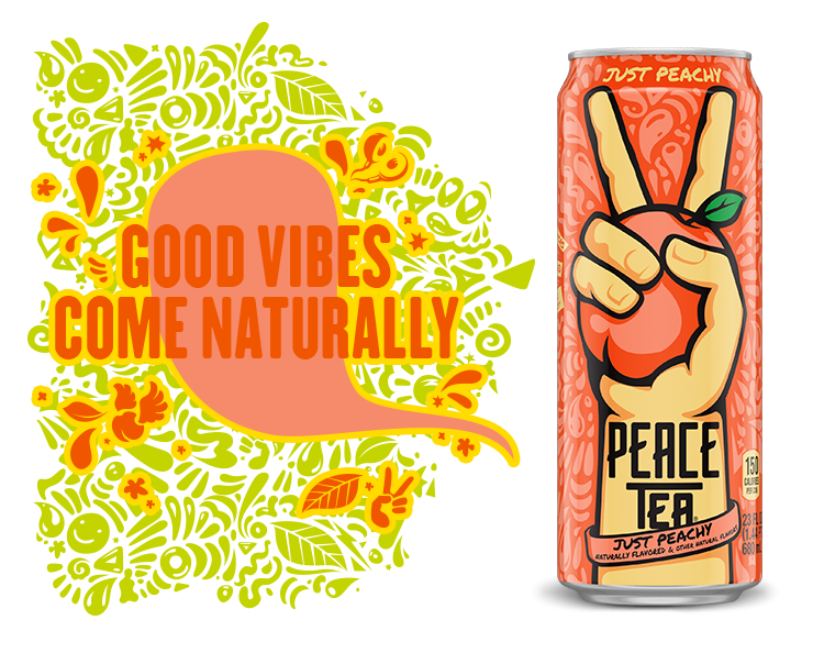 Peace Tea Just Peachy 23 oz Cans - 12 Pack