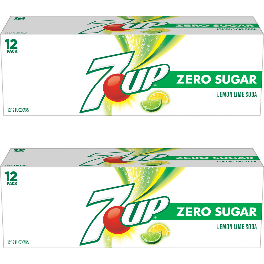 7UP Lemon Lime Zero Sugar 12oz Cans (24 pack)