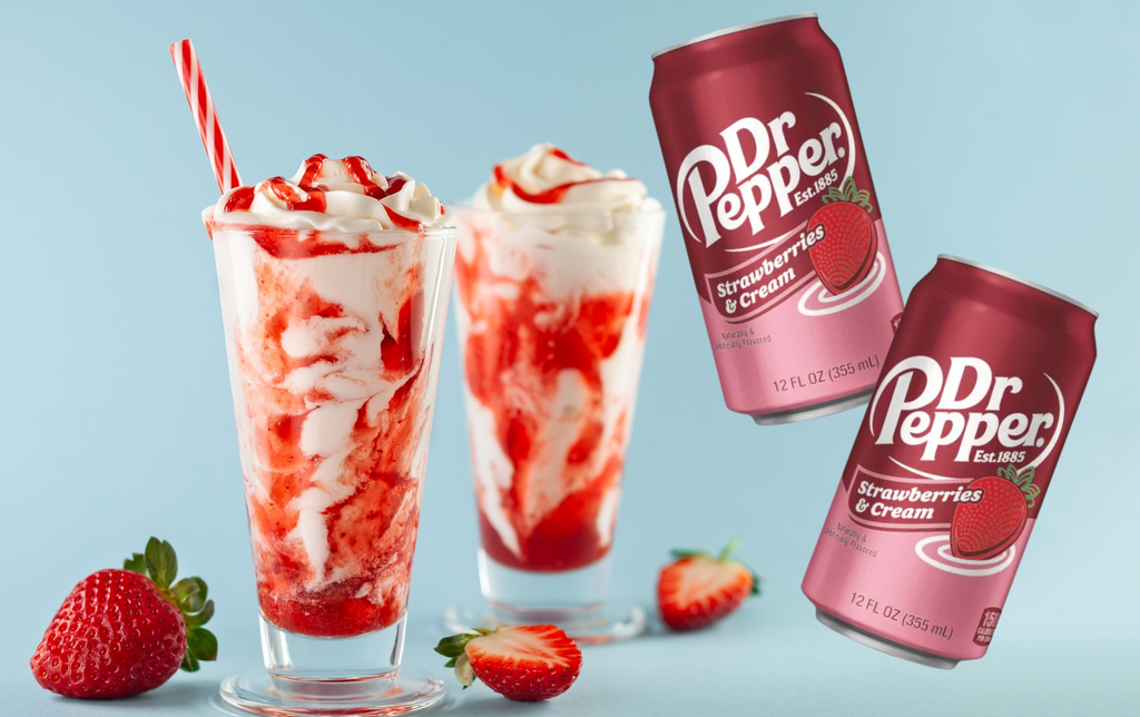 Dr. Pepper Strawberries and Cream 12 oz Cans (24 Pack)