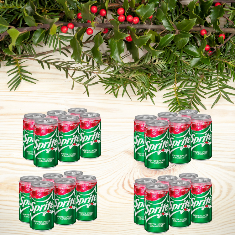 Sprite Winter Spiced Cranberry 7.5 oz Mini - 24 Pack