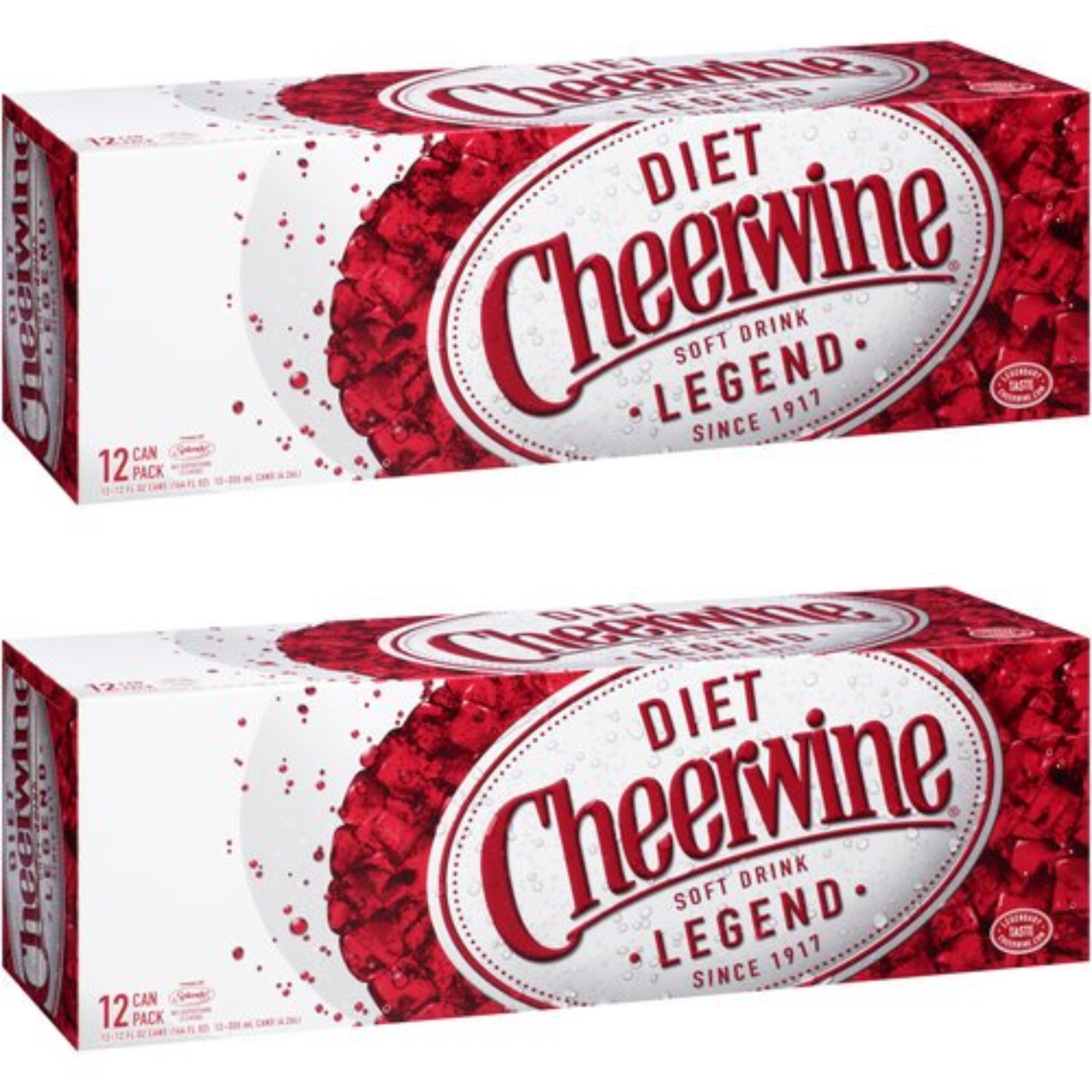 Cheerwine Zero Sugar Glass Bottles 24-Pack