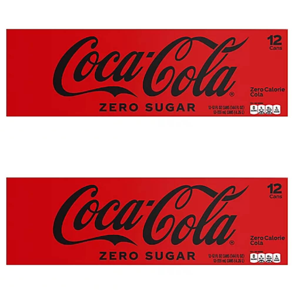 Coca-Cola Coke Zero Sugar 24 Pack 12 oz Cans